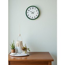 Pazarcan Zentime 36 cm Yeşil Dekoratif Duvar Saati