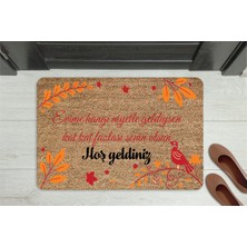 M&H Quality Anlamlı Mesajlı Hoş Geldiniz Kapı Önü Paspası – Çiçek Desenli, Kaymaz ve Yıkanabilir (45X70 Cm)