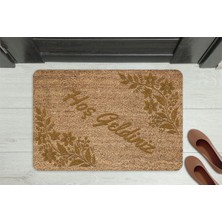 M&H Quality Hoş Geldiniz Neşeli Font Dekoratif Kapı Önü Paspası