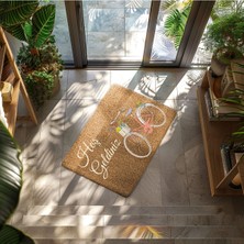 M&H Quality Home Hoşgeldiniz Kelebek Dekoratif Çok Amaçlı Iç ve Dış Kapı Paspası