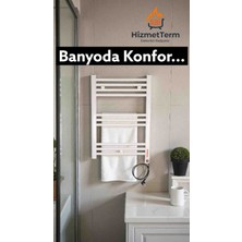 HİZMETTERM Elektrikli Havlupan 60X140 Xxl 600 Watt Beyaz