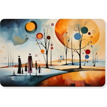 M&H Quality Dijital Baskılı Desenli Dekoratif Dış Kapı Önü ve Iç Mekan Paspası Yıkanabilir Kaymaz Taban