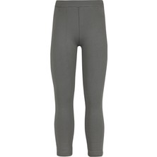 Lovetti Gri Kız Çocuk Dekoratif Cepli Içi Peluş Extra Kalın Kışlık Tayt