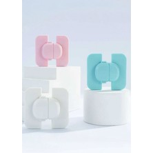 Kırmızı Beyaz Home 3 Adet Geçmeli Yapışkanlı Buzdolabı ve Dolap Çocuk Kilidi | Bebek Güvenliği