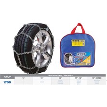 Knk4 1700 - Patinaj Zinciri 4×4 Jeep - Minibüs ve Hafif Tic.araç 15-16-17-18-19 Jant Zincir Ebatları Için Resime Bakınız