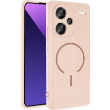 Redmi Note 13 Pro Plus 5g  Manyetik Şarj Darbe Emici Kamera Korumalı İçi Kadife Ottonova Meta Kılıf - Rose Pembe