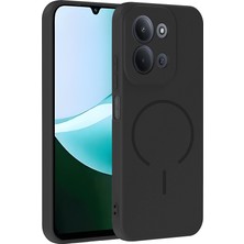 Ottonova Redmi 15C Kılıf M-Safe Şarj Özellikli Zore Meta Kapak - Siyah