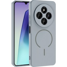 Ottonova Redmi 14C Kılıf M-Safe Şarj Özellikli Zore Meta Kapak - Titanyum-Gri