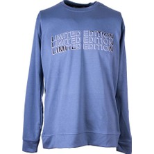 Trender Limited Edition Baskı Modal Octavian Mavi Erkek Sweatshirt 26YG08000055