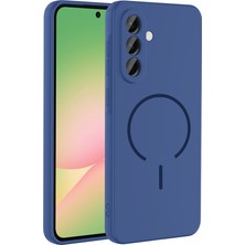 Ottonova Galaxy A36 Kılıf M-Safe Şarj Özellikli Zore Meta Kapak - Lacivert