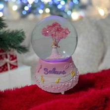 Neyşeligül Müzikli Sakura Kar Küresi - Keman Çalan Kız Temalı Orta Boy 🌸🎻