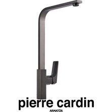 Pierre Cardin Molt Gun Metal Evye Armatürü – Dayanıklı Mutfak Evye Bataryası