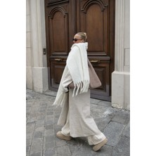 Wega Moda Ithal Puffy Cherry Atkı Şal Omuz Şalı - Büklümlü Atkı Şal - Puffy Cherry Yumuşak Omuz Şalı