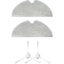 robotyedek Dreame L10 Pro (RLS5L-BL0) Beyaz Uyumlu Yedek Mop Ve Yan Fırça-4 Parça