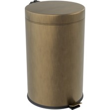 Digisu Pedallı Kapaklı Çöp Kovası-Bakır Eskitme
