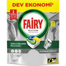 Fairy Platinum 72 Li Bulaşık Deterjan Kapsülü Suda Çözünen Film ile Etkili Temizlik