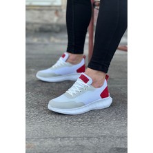 Pazarcan Beyaz Kırmızı Triko Erkek Spor Ayakkabı