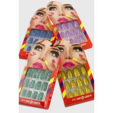 SHC4200 Simli Renkli Takma Tırnak