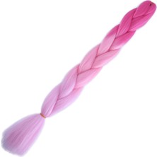 Pazarcan Afrika Örgülük Ombreli Sentetik Saç 100 Gr. / Koyu Pembe / Açık Pembe / Pembe