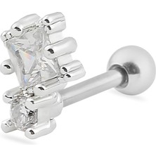 NB Steelora Çelik Tragus Silver Renk