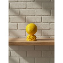 Pazarcan Mini Futbol Topu Biblo Sarı Renk 10CM Spor Temalı Dekor