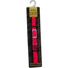 Pazarcan Ayarlanabilir Elastik Kedi Boyun Tasması 1 cm x 30 cm Pembe