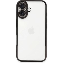 SHC4200 Iphone 16 Kılıf Lensli Silikon - Siyah