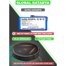 Global Batarya Anker Eufy Robovac G20 Hybrid Uyumlu Akıllı Robot Süpürge Bataryası 14.4V 3500MAH Li-Ion Pil (Ultra Kapasite)