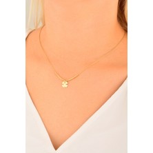 Cebeci 14 Ayar Dorikalı Yonca Altın Kolye