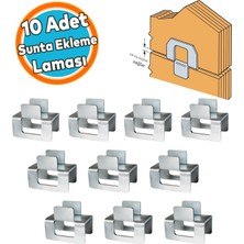 Nzb H Tipi Sunta Ekleme Laması Kontrplak Bağlama Sabitleme Ahşap Kaplama Metal Bağlantı Aparat (10 Adet)