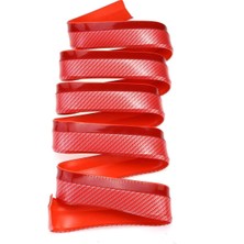 Go İthalat Kırmızı Renkli 2,5 Metre Araba Oto Ön Tampon Koruyucu Kauçuk Pratik Tampon Şerit Bant Döşeme Kiti