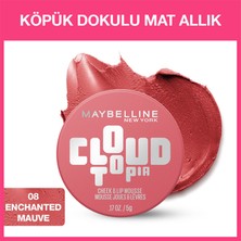 Maybelline New York Cloudtopia Köpük Dokulu Mat Allık 08 Enchanted Mauve