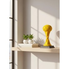 Aspata Store Buğz Toplu Kupa Sarı 21CM Dekoratif Ödül Tasarım Biblo