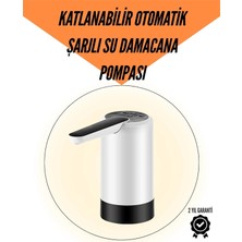 VeraGlobe Buğz Taşınabilir Şarjlı Damacana Su Pompası Hijyenik Tasarım