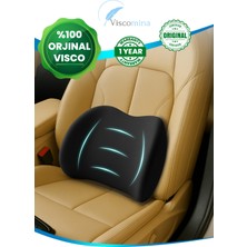 Viscomina Ortopedik Araç Bel Yastığı Sırt Minderi Ortopedik Araç Minderi Siyah Renk