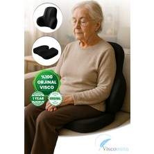 Viscomina Ortopedik Visco Oturma ve Bel Destek Minderi Seti | Ergonomik Tasarım & Konforlu Oturuş