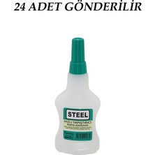 Go İthalat 24 Adet Wincell Steel Hızlı Yapıştırıcı 37GR 200ML Mdf-Ahşap-Metal-Plastik-Deri (5381)
