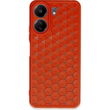 SHC4200 Redmi 13C Kılıf Petek Silikon Kapak - Kırmızı