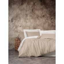 Pazarcan Çift Kişilik Bambu Saten Nevresim Takımı Bej