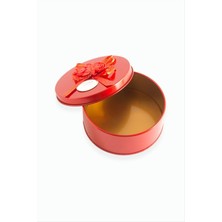 SHC4200 Yuvarlak Boş Kırmızı Metal Kutu 9 cm