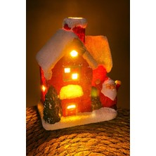 SHC4200 Noel Baba Işıklı Ev Yılbaşı Biblo