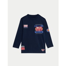 Marks & Spencer Saf Pamuklu Desenli T-Shirt (2-8 Yaş)