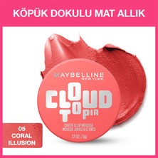 Maybelline New York Cloudtopia Köpük Dokulu Mat Allık 05 Coral Illusion