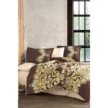 Pazarcan Tek Kişilik Saten Nevresim Takımı Artesa V1 Kahve