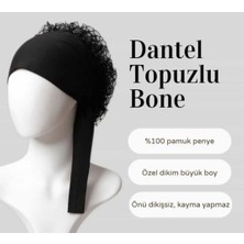 Aslı Penye Dikişşiz Slikonlu  Fırfırlı Bone Siyah