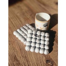 Işıklar Grup Bubble Bardak Altlığı 2'li Mermer Desenli