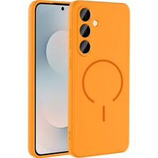 Kılıfolog Galaxy S25 Fe Kılıf M-Safe Şarj Özellikli Zore Meta Kapak - Turuncu