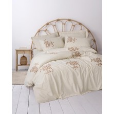 Pazarcan Cotton Keten Çift Kişilik Nevresim Takımı Kaneli