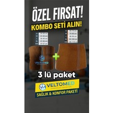 Veltomed 3 Set Deve Tüyü Yün Korse ve Yün Dizlik Isıtır Sıcak Tutar Destekler Bel Ağrıları, Fıtık ve Soğuktan Korunma Için Unisex