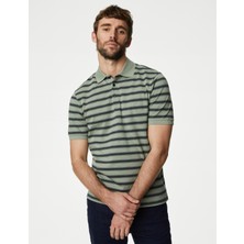Marks & Spencer Saf Pamuklu Kısa Kollu Polo Yaka T-Shirt